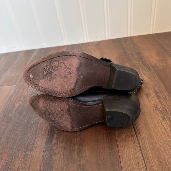 Vintage Y2K Grunge Studded Leather Boots 6 - Picture 6 of 7